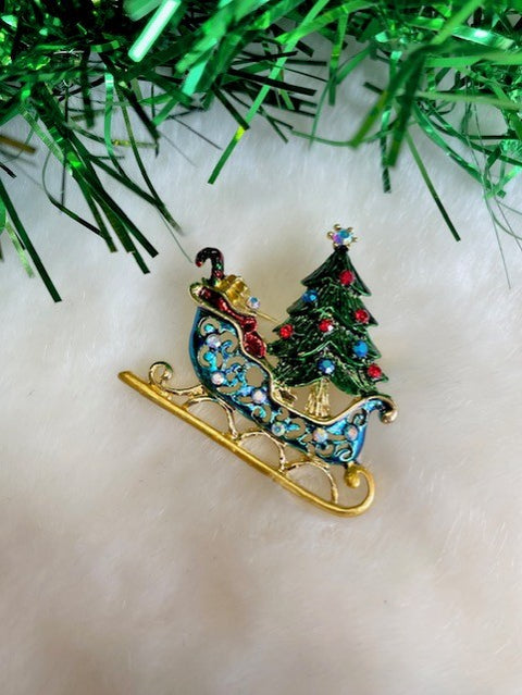 Sleigh Brooch