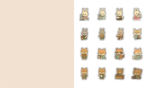 Cute & Cozy Sticker Book - Coffee Shops