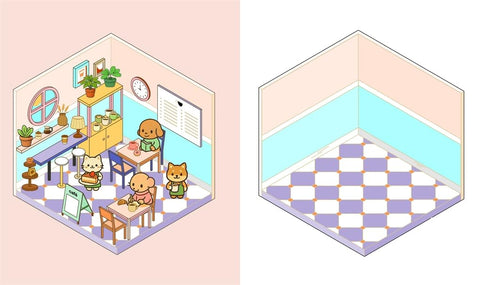 Cute & Cozy Sticker Book - Coffee Shops