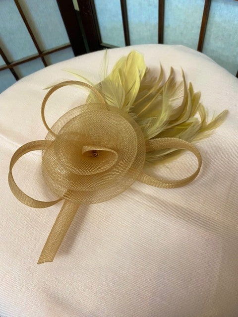 Gold Flower Fascinator