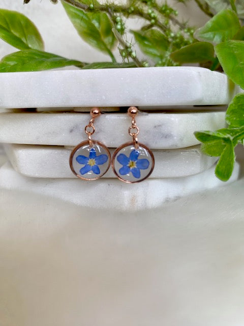 Forget Me Not Dangle Studs