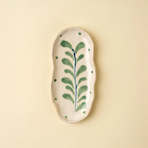 Small Oval Painted Petals Plate