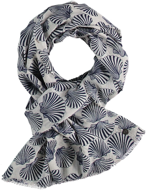 Navy Shell Scarf