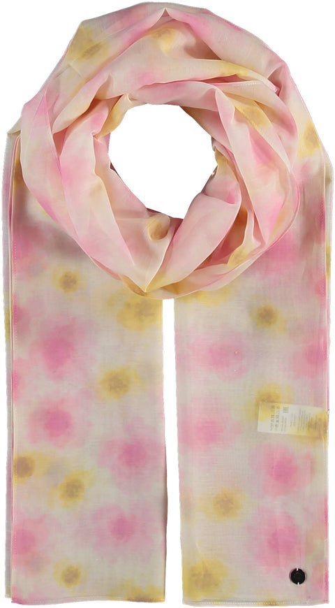 Floral Optic Cotton Scarf - Pink