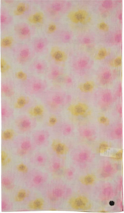 Floral Optic Cotton Scarf - Pink
