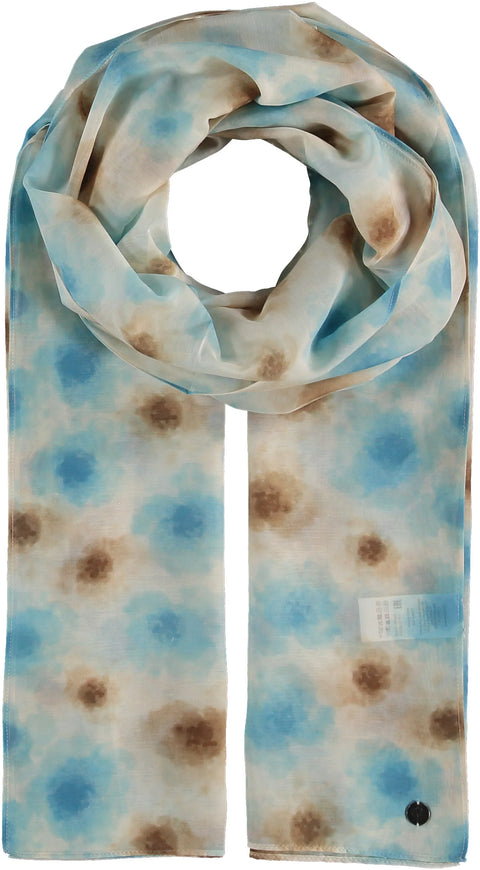 Floral Optic Scarf - Blue