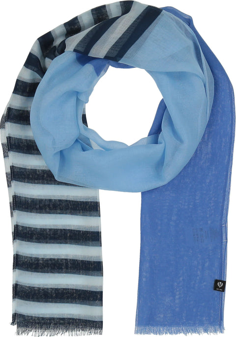 Graphic Stripes Scarf -Blue