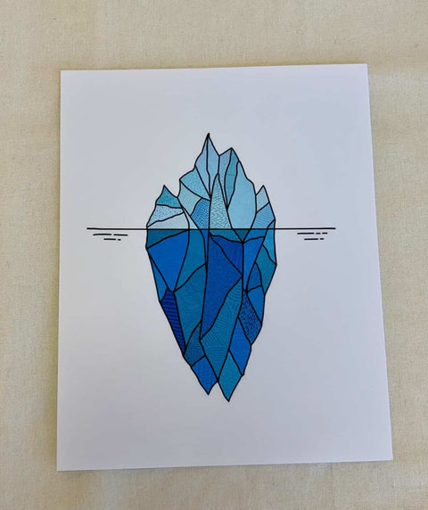 Quilted Iceberg Print