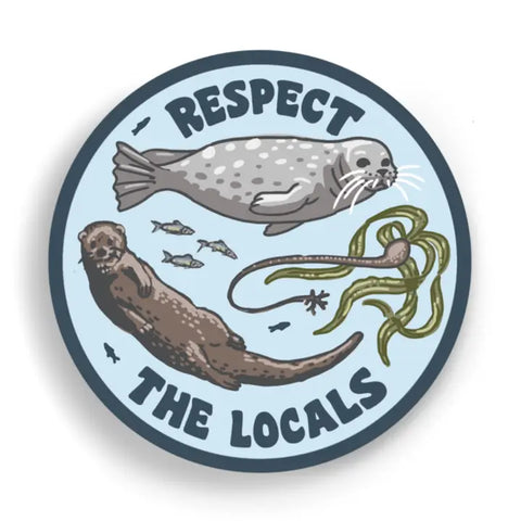 Respect The Locals Sticker - Ocean