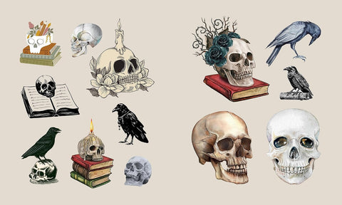 Dark Academia Sticker Book