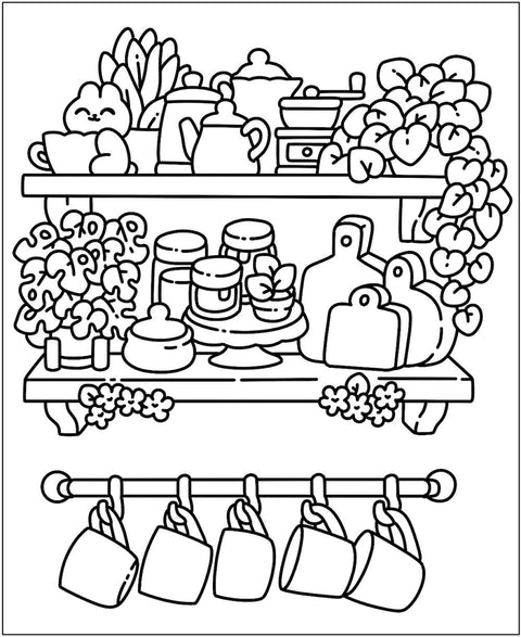 Cute' N' Cozy Colouring Book