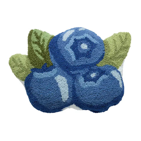 Blueberry Shaped Hooked Pillow