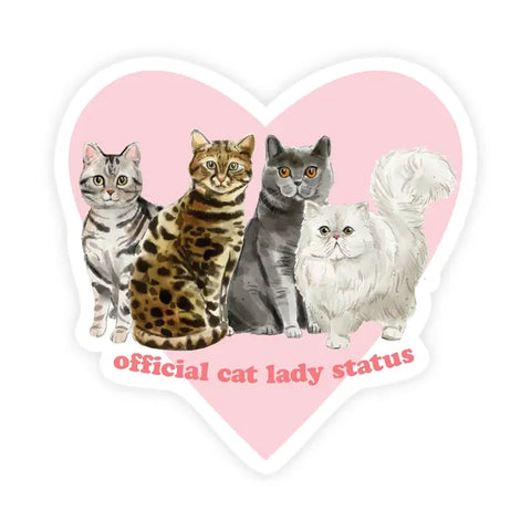 Cat Lady Status Sticker