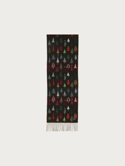 Holiday Tree Scarf Black