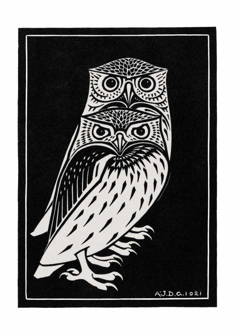 Owls Gothic Print