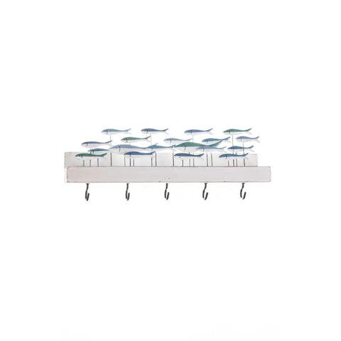 Blue Tin Fish Key Rack