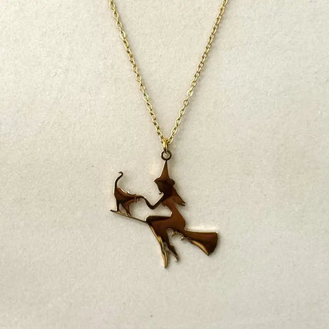 Flying Witch Necklace
