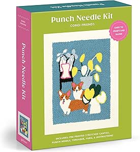Punch Needle Kit Corgi Friends