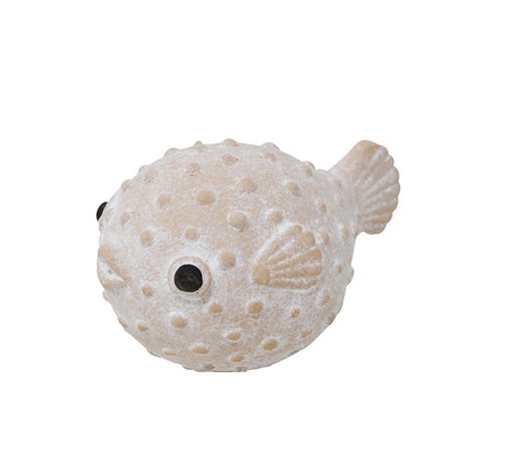 Beige Puffer Fish Ornament