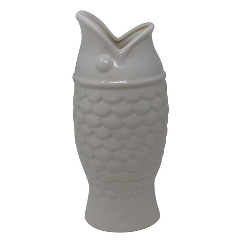 White Fish Vase