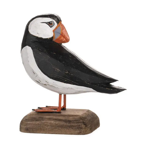 Puffin Looking Over Shoulder Statue