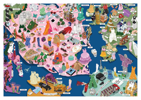 Taylor Swift Era's Tour Map