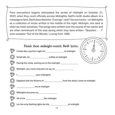 Taylor Swift Colouring Activity Book
