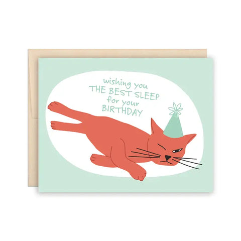 Cat Nap Birthday Card