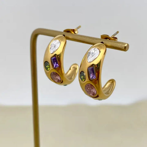 Multi Gemstone Earrings