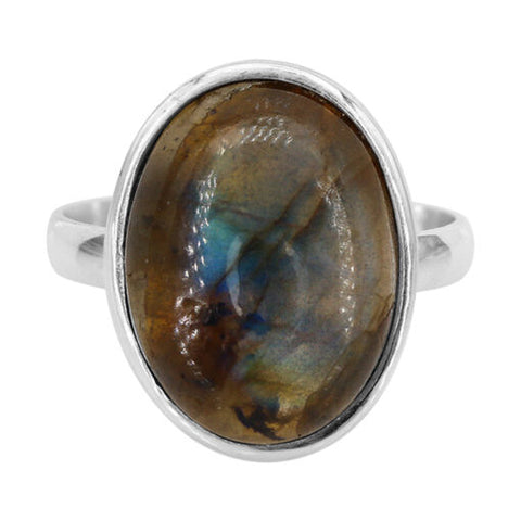 Oval Labradorite Ring