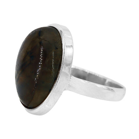 Oval Labradorite Ring