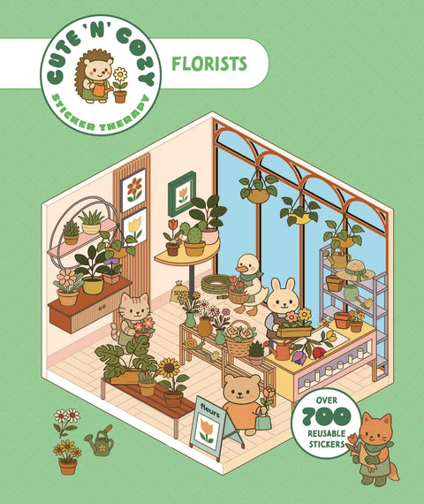 Cute & Cozy Sticker Book- Flower Shops