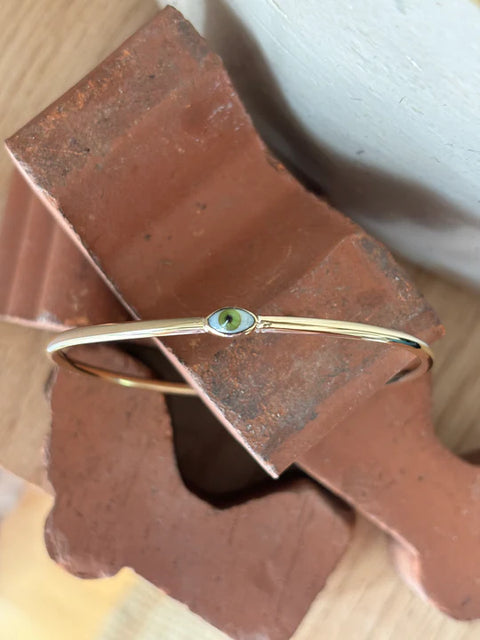 Green Evil Eye Bangle