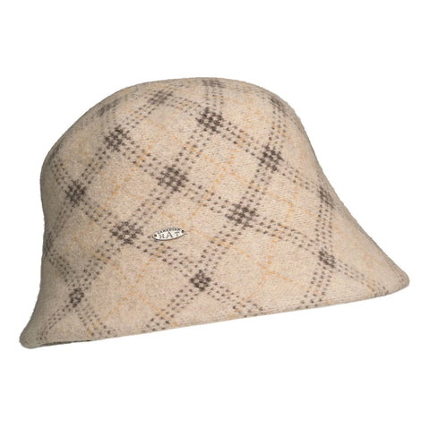 Jacquard Plaid Cloche