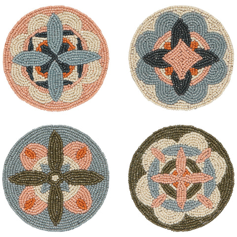 Disco Formation Beaded Coaster Set