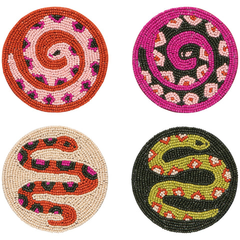 Gardenland Beaded Coaster Set