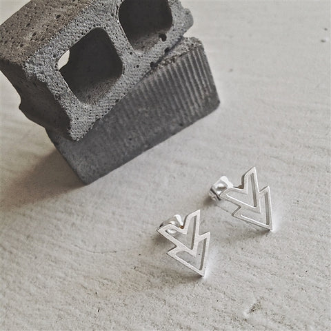 Chevron Stud Earrings