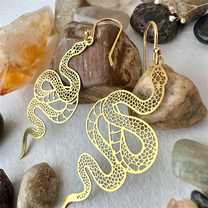 Detailed Snake Earrings