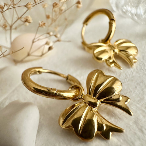 Bow Hoop Earrings