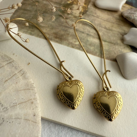 Heart Locket Earrings