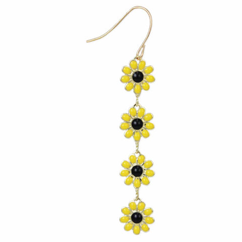 Sunflower Chain Earrings