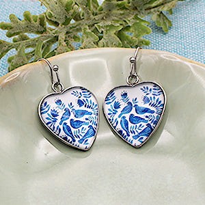 Bird Heart Earrings