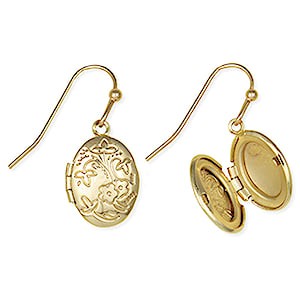 Floral Locket Earrings