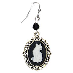 Cat Cameo Earrings
