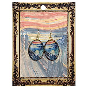 "The Scream" Oval Earrings