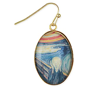 "The Scream" Oval Earrings