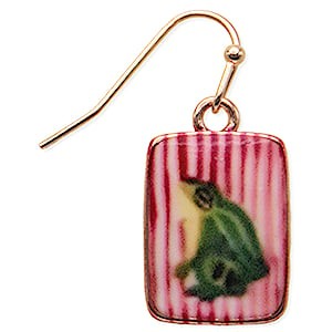 Striped Frog Earrings
