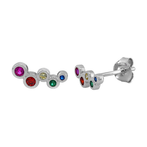 Rainbow Cluster Earrings