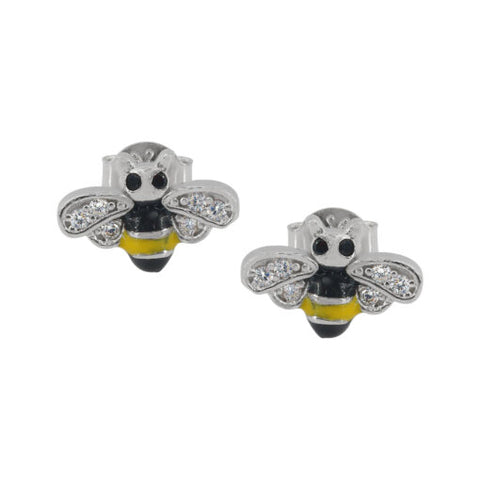 Enamel Bee Studs