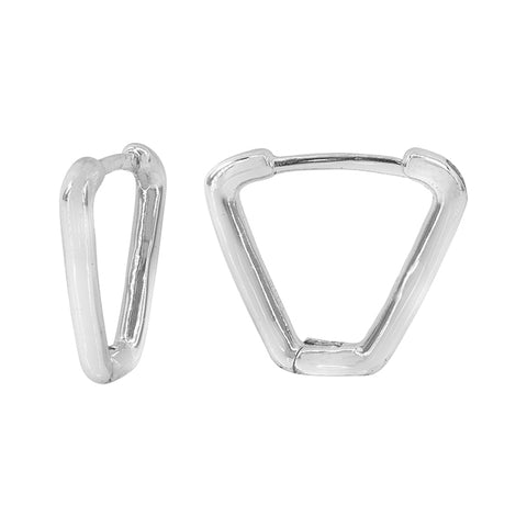 Silver Triangle Hinged Hoop
